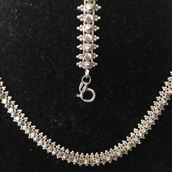 Dazzling 925 Sterling Silver Bracelet and Necklace - Picture 1 of 8